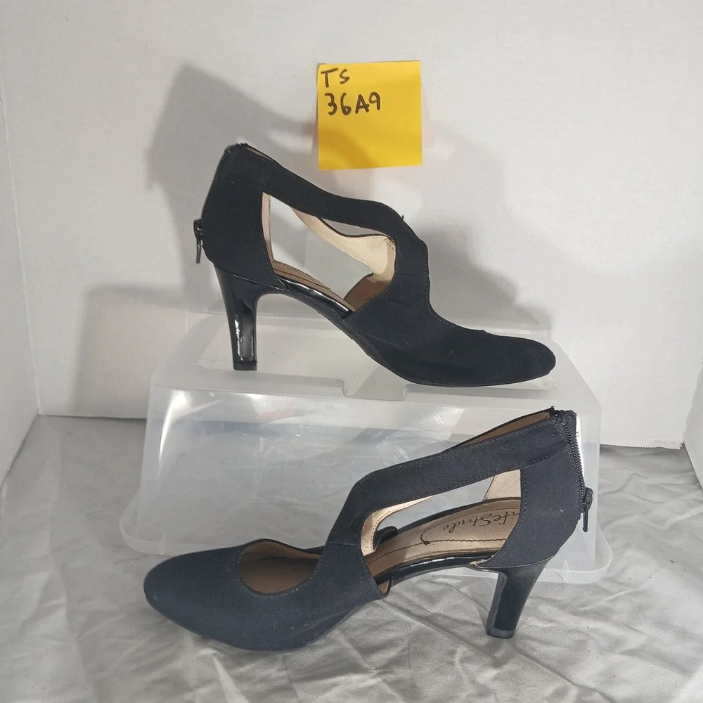 LifeStride Giovanna 2 Black Fabric‎ DOrsay Heels D Wanita Shoes Womens Size 7M